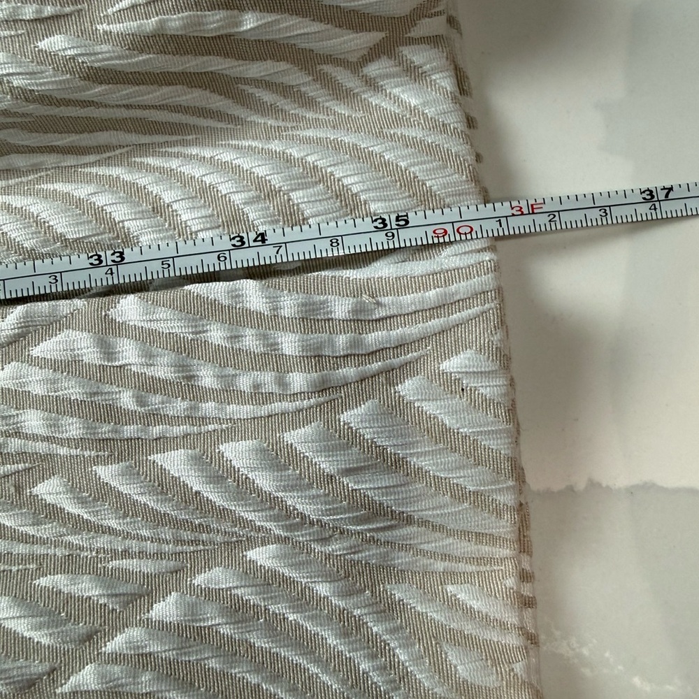 Calvin Klein Textured Sheath Beige and White Midi Dress Size 2 - Picture 9 of 12